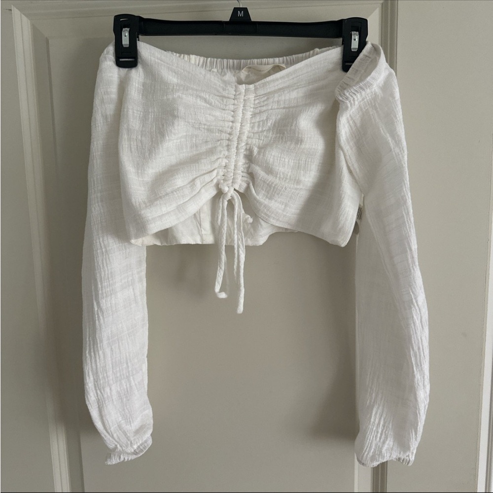 Impeccable pig off the shoulder crop top